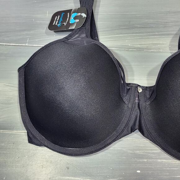 Bali Bra 38DD One Smooth U Ultra Light Shaping Underwire Bra 3439 Black - Picture 3 of 11